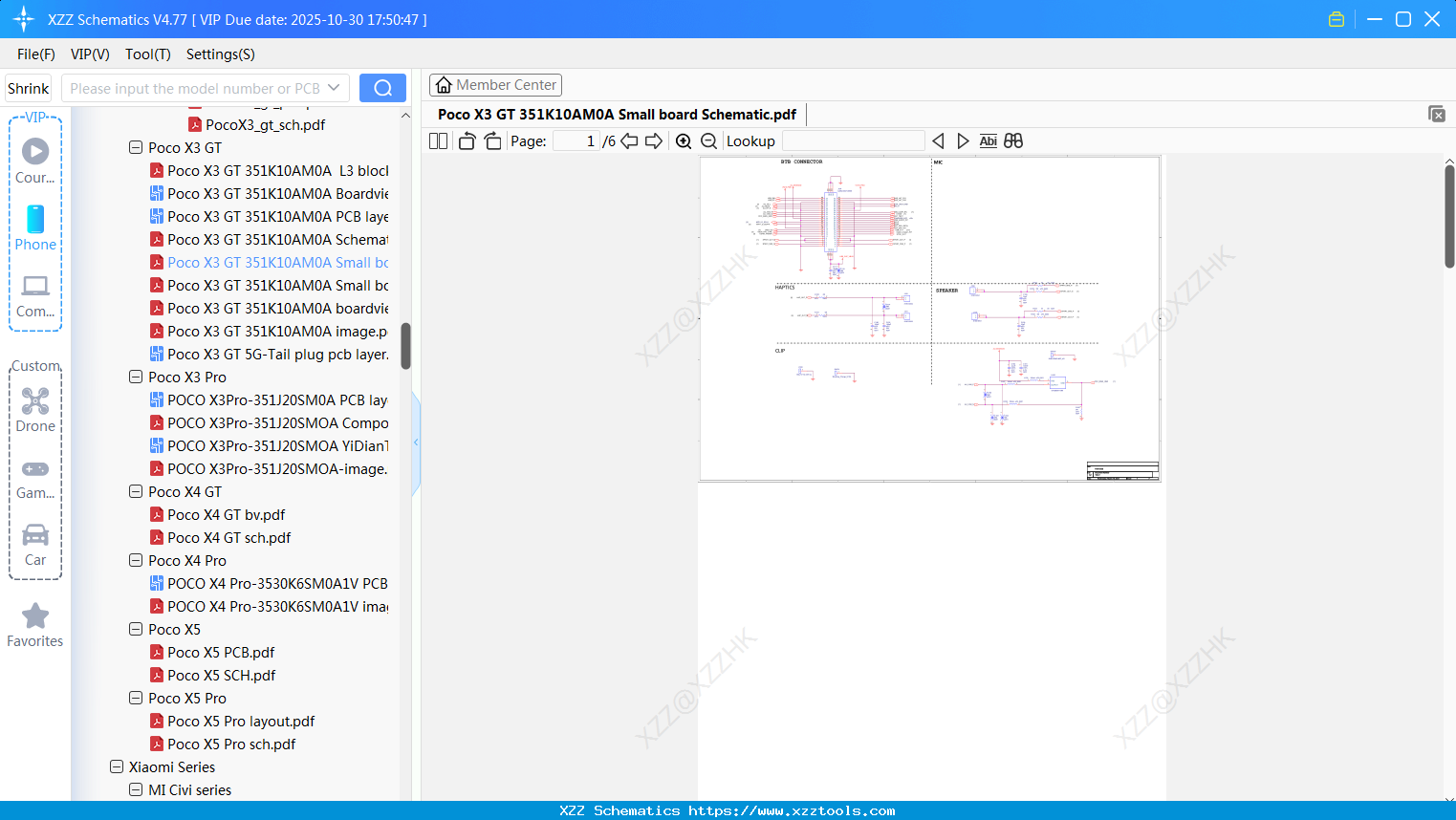 Xiaomi Poco X3 GT 351K10AM0A Small Board Schematic